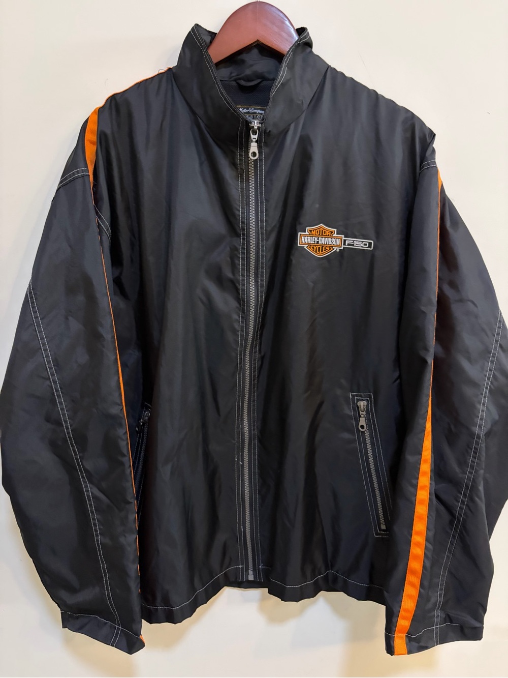 Ford Harley Davidson F-150 Jacket Black Orange Motor Company Classics